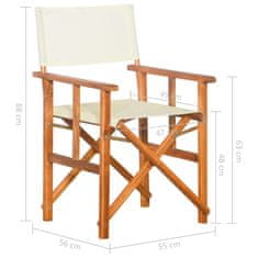 Vidaxl Režiserski stol 2 kosa trden akacijev les