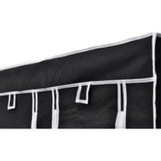 Vidaxl Zložljiva garderobna omara črne barve 110 x 45 x 175 cm