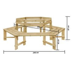 Vidaxl Vrtna klop 240 cm impregnirana borovina