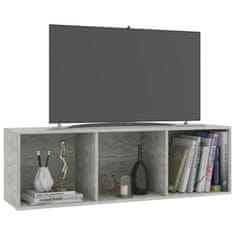 Vidaxl Knjižna / TV omara betonsko siva 36x30x114 cm iverna plošča