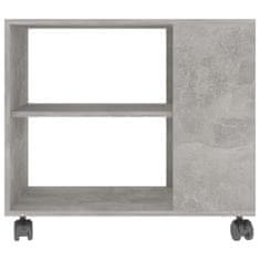 Vidaxl Stranska mizica betonsko siva 70x35x55 cm iverna plošča