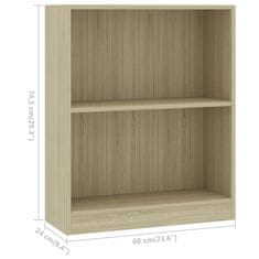 Vidaxl Knjižna polica sonoma hrast 60x24x74,5 cm iverna plošča