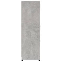 Vidaxl Kopalniška omarica betonsko siva 30x30x95 cm iverna plošča