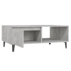 Vidaxl Klubska mizica betonsko siva 90x60x35 cm iverna plošča
