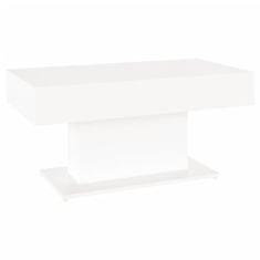 Vidaxl Klubska mizica bela 96x50x45 cm iverna plošča