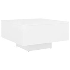 Vidaxl Kavna mizica bela 60x60x31,5 cm iverna plošča