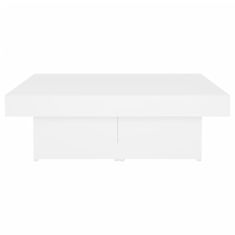 Vidaxl Klubska mizica bela 90x90x28 cm iverna plošča