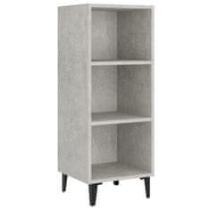 Vidaxl Komoda betonsko siva 34,5x32,5x90 cm konstruiran les