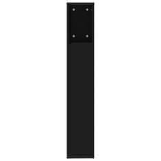 Vidaxl Vzglavna omarica črna 200x18,5x104,5 cm