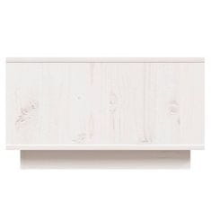 Vidaxl Kavna mizica, bela, 55x56x32 cm, masivni borov les