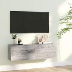 Vidaxl Stenska TV omarica siva sonoma 100x30x30 cm konstruiran les