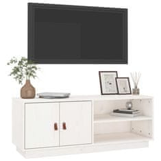 Vidaxl TV omarica bela 105x34x40 cm trdna borovina