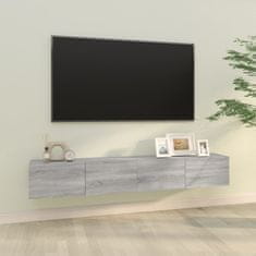 Vidaxl Stenska TV omarica 2 kosa siva sonoma 100x30x30 cm konst. les