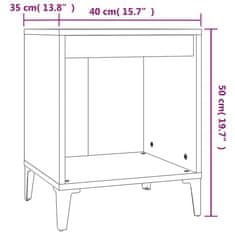 Vidaxl Nočna omarica 2 kosa betonsko siva 40x35x50 cm