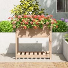 Vidaxl Visoka greda s polico 82,5x54x81 cm trdna borovina