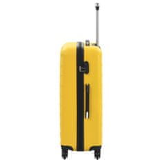 Vidaxl Trdi potovalni kovčki 3 kosi rumeni ABS