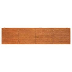 Vidaxl Vrtna visoka greda rusty 320x40x77 cm corten jeklo