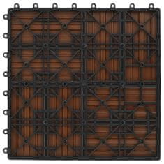 Vidaxl Talne plošče 22 kosov 30x30 cm 2 m2 WPC rjave