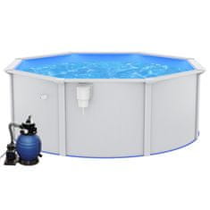 Vidaxl Črpalni bazen s peščenim filtrom, 360x120 cm