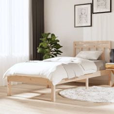 Vidaxl Posteljni okvir iz trdnega lesa 75x190 cm 2FT6