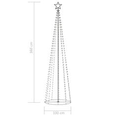 Vidaxl Novoletna jelka iz 400 toplo belih LED lučk 100x360 cm