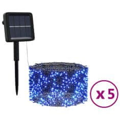 Vidaxl Solarne svetlobne verige 5 kosov 5x200 LED modre