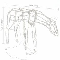 Vidaxl Božični svetlobni okras 3-delni jeleni 229 LED lučk