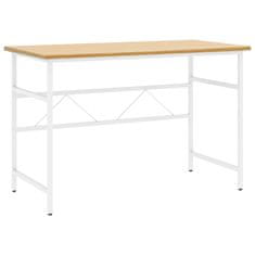 Vidaxl Računalniška miza bela in sv. hrast 105x55x72 cm MDF in kovina