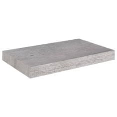 Vidaxl Stenska polica betonsko siva 40x23x3,8 cm MDF