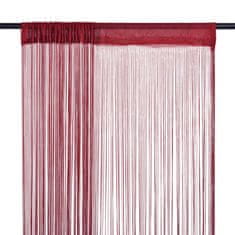 Vidaxl Zavese iz nitk 2 kosa 140x250 cm bordo barve