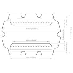 Vidaxl Streha za vrtno gugalnico rumena 150/130x105/70 cm