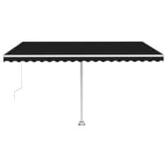 Vidaxl Prostostoječa ročno zložljiva tenda 400x350 cm antracitna