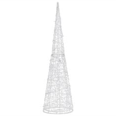 Vidaxl Akrilna okrasna LED piramida hladno bela 90 cm