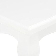 Vidaxl Klubska mizica bela 110x60x40 cm trdna borovina