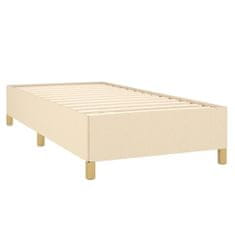 Vidaxl Box spring postelja z vzmetnico krem 80x200 cm blago