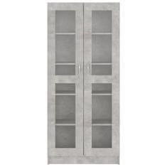 Vidaxl Vitrina betonsko siva 82,5x30,5x185,5 cm iverna plošča