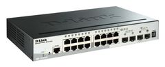 D-Link DGS-1510-20 20-portno gigabitno stezno stikalo SmartPro z 2 priključkoma SFP in 2 priključkoma 10G SFP+ - 16 x 10/10