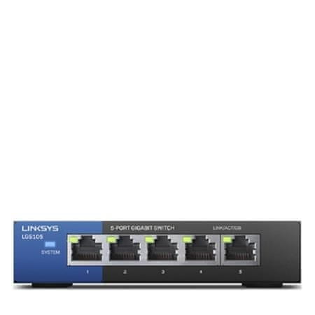 Linksys Linksysovo 5-portno namizno gigabitno stikalo (LGS105)