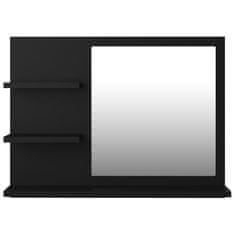 Vidaxl Kopalniško ogledalo črno 60x10,5x45 cm iverna plošča