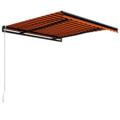 Vidaxl Ročno zložljiva tenda 300x250 cm oranžna in rjava