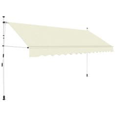 Vidaxl Ročno zložljiva tenda 400 cm krem