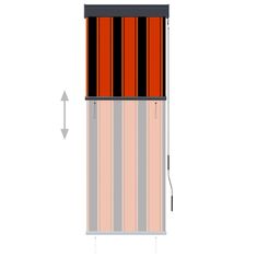 Vidaxl Zunanje rolo senčilo 60x250 cm oranžno in rjavo