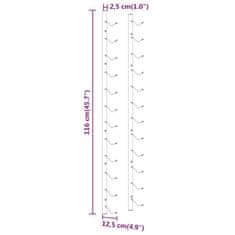 Vidaxl Stensko stojalo za vino za 12 steklenic 2 kosa zlato železo