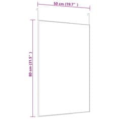 Vidaxl Ogledalo za vrata zlato 50x80 cm steklo in aluminij