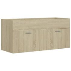 Vidaxl Omarica za umivalnik sonoma hrast 100x38,5x46 cm iverna plošča