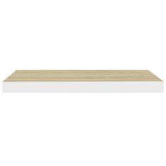 Vidaxl Stenske police 4 kosi hrast in bele 60x23,5x3,8 cm MDF