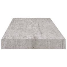 Vidaxl Stenske police 2 kosa betonsko sive 60x23,5x3,8 cm MDF