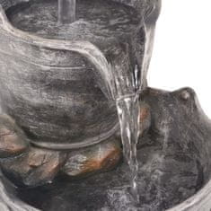 Greatstore Vodna fontana s pipo in vedroma poliresin