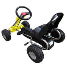 Greatstore Gokart na pedale rumene barve