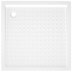 Vidaxl Tuš kad s pikami bela 80x80x4 cm ABS